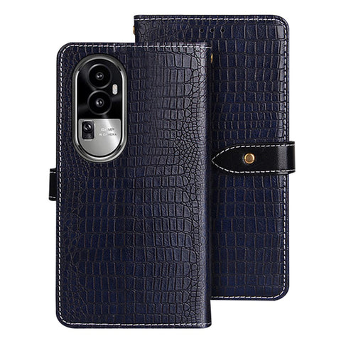 IDEWEI For Oppo Reno10 Pro+ 5G TPU+PU Leather Phone Case Crocodile Texture Stand Phone Cover Wallet