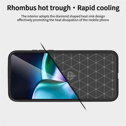 MOFI JK TPU Series-1 for Motorola Edge 30 5G Soft TPU Phone Case Carbon Fiber Brushed Anti-Scratch Cover