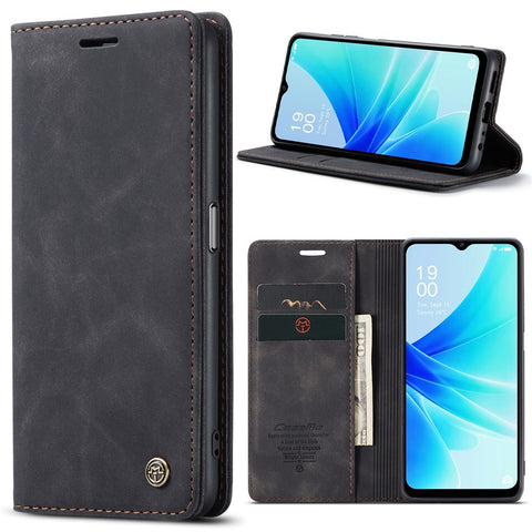 CASEME 013 Series Leather Case for Oppo A57 4G / A57s 4G / A57e 4G / A77 4G / A77s 4G / OnePlus Nord N20 SE 4G Wallet Stand Phone Cover