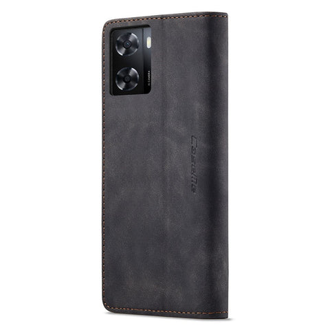 CASEME 013 Series Leather Case for Oppo A57 4G / A57s 4G / A57e 4G / A77 4G / A77s 4G / OnePlus Nord N20 SE 4G Wallet Stand Phone Cover