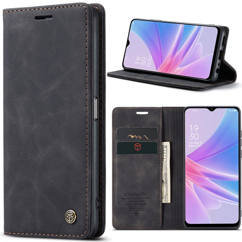 CASEME 013 Series For Oppo A78 5G Multifunction Wallet Phone Case PU Leather Stand Flip Cover