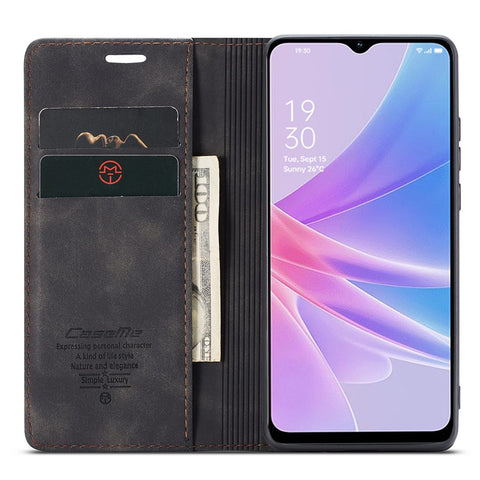 CASEME 013 Series For Oppo A78 5G Multifunction Wallet Phone Case PU Leather Stand Flip Cover