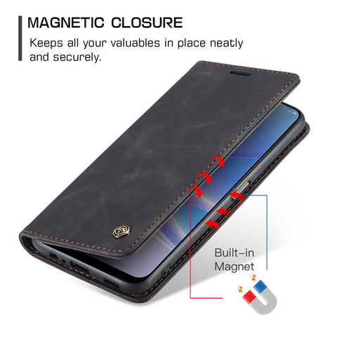 CASEME 013 Series For Oppo A78 5G Multifunction Wallet Phone Case PU Leather Stand Flip Cover