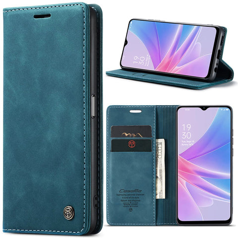CASEME 013 Series For Oppo A78 5G Multifunction Wallet Phone Case PU Leather Stand Flip Cover