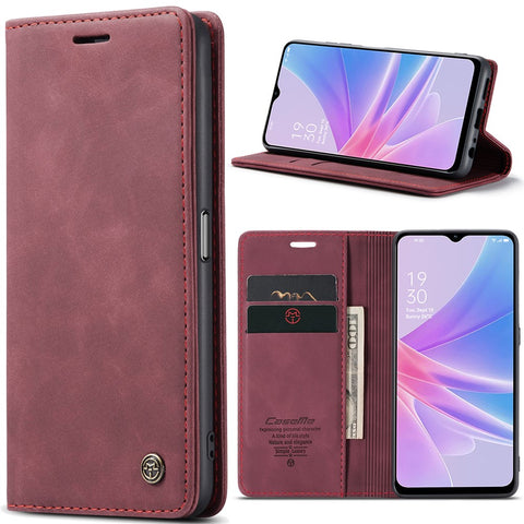 CASEME 013 Series For Oppo A78 5G Multifunction Wallet Phone Case PU Leather Stand Flip Cover