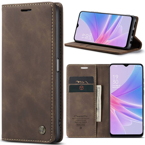 CASEME 013 Series For Oppo A78 5G Multifunction Wallet Phone Case PU Leather Stand Flip Cover
