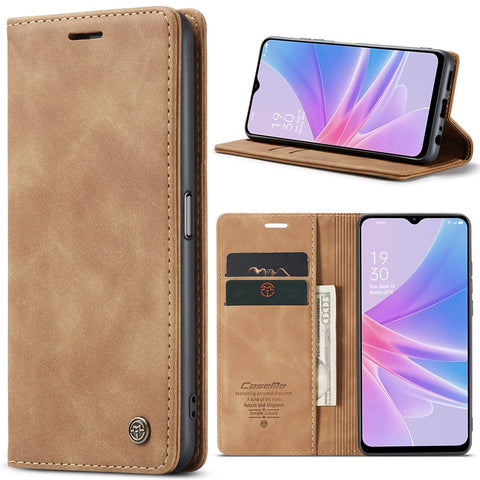 CASEME 013 Series For Oppo A78 5G Multifunction Wallet Phone Case PU Leather Stand Flip Cover