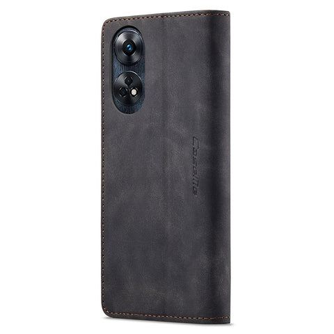 CASEME 013 Series For Oppo Reno8 T 4G Anti-Scratch Phone Cover Wallet PU Leather Coated TPU Shell Stand Flip Case