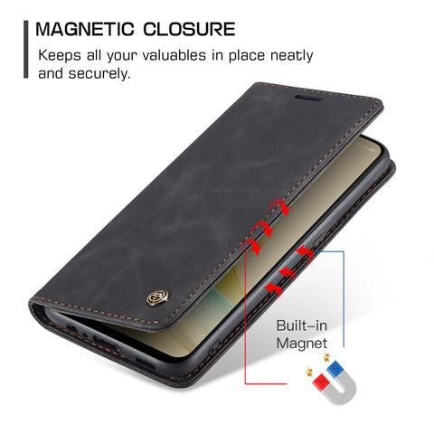 CASEME 013 Series For Oppo Reno8 T 4G Anti-Scratch Phone Cover Wallet PU Leather Coated TPU Shell Stand Flip Case