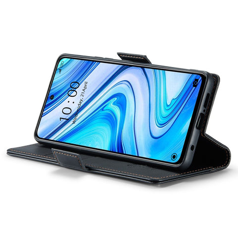 For Xiaomi Redmi Note 9S 4G / Note 9 Pro 4G / Note 9 Pro Max Leather Case CASEME 023 RFID Blocking 3 Card Slot Mobile Cover