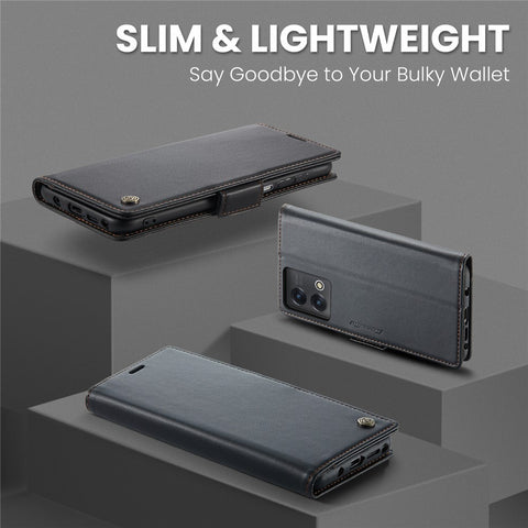 For Motorola Moto G Stylus 5G (2023) Leather Case CASEME 023 RFID Blocking 3 Card Slot Mobile Cover