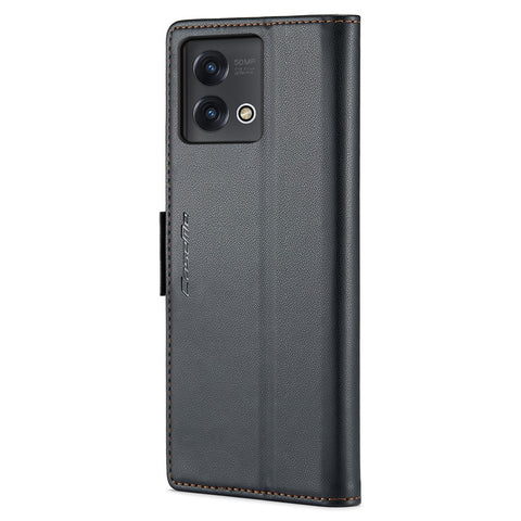 For Motorola Moto G Stylus 5G (2023) Leather Case CASEME 023 RFID Blocking 3 Card Slot Mobile Cover
