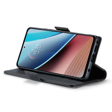 For Motorola Moto G Stylus 5G (2023) Leather Case CASEME 023 RFID Blocking 3 Card Slot Mobile Cover