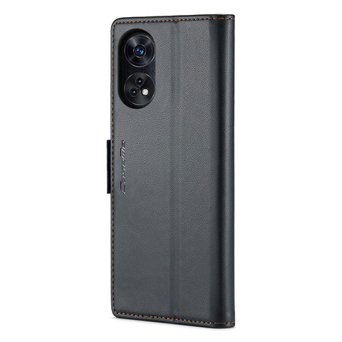 For Oppo Reno8 T 4G Leather Case CASEME 023 RFID Blocking 3 Card Slot Mobile Cover
