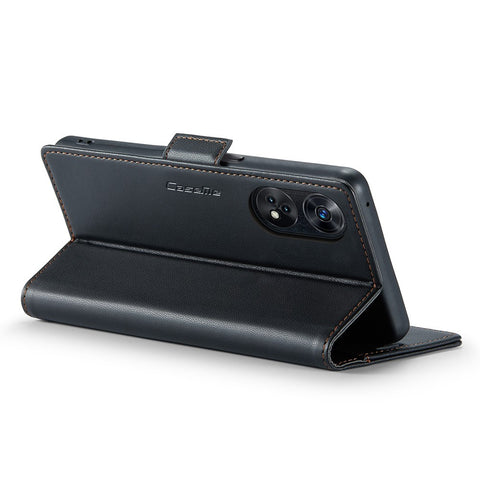 For Oppo Reno8 T 4G Leather Case CASEME 023 RFID Blocking 3 Card Slot Mobile Cover