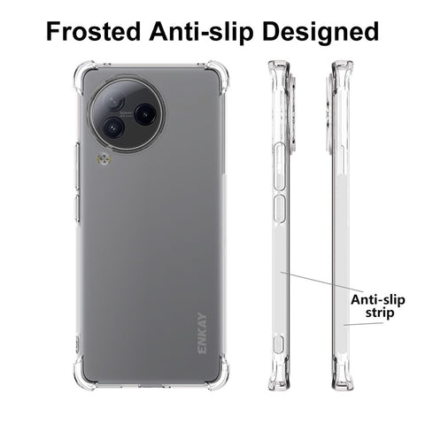 ENKAY HAT PRINCE For Xiaomi Civi 3 5G Anti-slip Strip TPU Case Thickened Corners Edge Clear Smartphone Shell