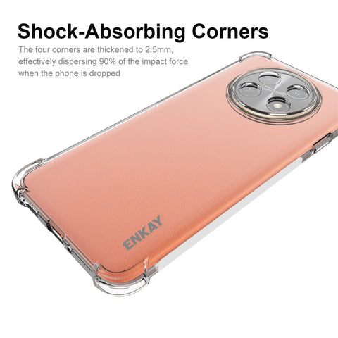 ENKAY HAT PRINCE Thickened Corners Phone Case for Huawei Enjoy 60X / nova Y91 4G , Anti-slip Clear TPU Phone Cover