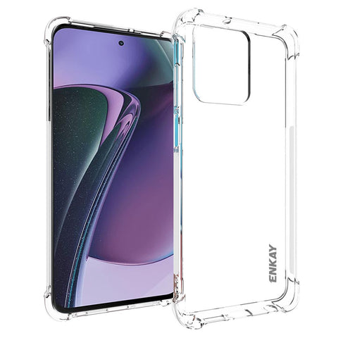ENKAY HAT PRINCE For Motorola Moto G Stylus 5G (2023) TPU Phone Case Clear Anti-slip Strip Edge Smartphone Shell Cover