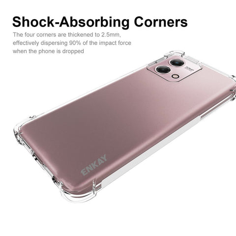 ENKAY HAT PRINCE For Motorola Moto G Stylus 5G (2023) TPU Phone Case Clear Anti-slip Strip Edge Smartphone Shell Cover