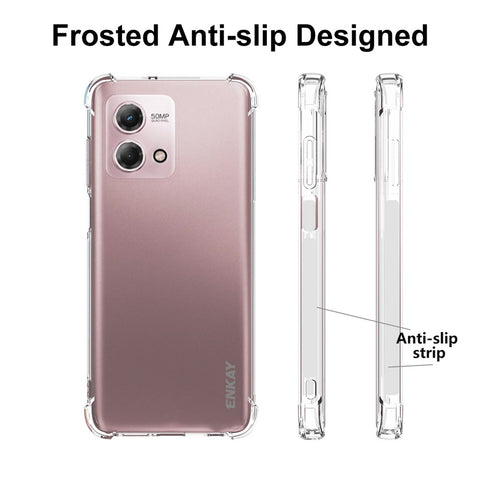 ENKAY HAT PRINCE For Motorola Moto G Stylus 5G (2023) TPU Phone Case Clear Anti-slip Strip Edge Smartphone Shell Cover