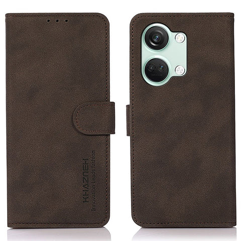 KHAZNEH For OnePlus Nord 3 5G / Ace 2V Anti-Fingerprint Textured Phone Case PU Leather Wallet Stand Phone Cover