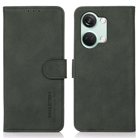 KHAZNEH For OnePlus Nord 3 5G / Ace 2V Anti-Fingerprint Textured Phone Case PU Leather Wallet Stand Phone Cover