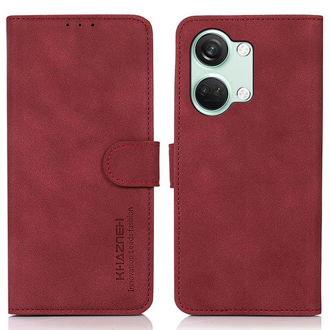 KHAZNEH For OnePlus Nord 3 5G / Ace 2V Anti-Fingerprint Textured Phone Case PU Leather Wallet Stand Phone Cover
