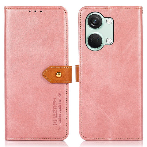 KHAZNEH For OnePlus Nord 3 5G / Ace 2V Cowhide Texture PU Leather Case Phone Shell Phone Stand Cover Wallet