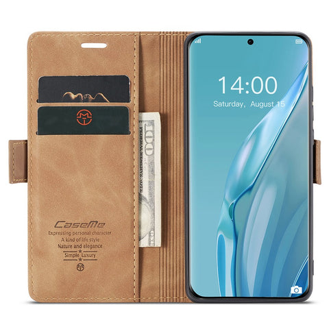 CASEME 013 Series For Huawei P60 Art PU Leather Stand Wallet Case Shockproof Phone Cover