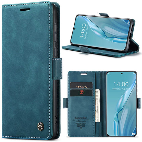 CASEME 013 Series For Huawei P60 Art PU Leather Stand Wallet Case Shockproof Phone Cover