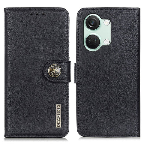 KHAZNEH Leather Wallet Shell for OnePlus Nord 3 5G / Ace 2V Cowhide Texture Flip Stand Phone Case