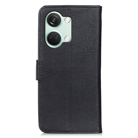 KHAZNEH Leather Wallet Shell for OnePlus Nord 3 5G / Ace 2V Cowhide Texture Flip Stand Phone Case
