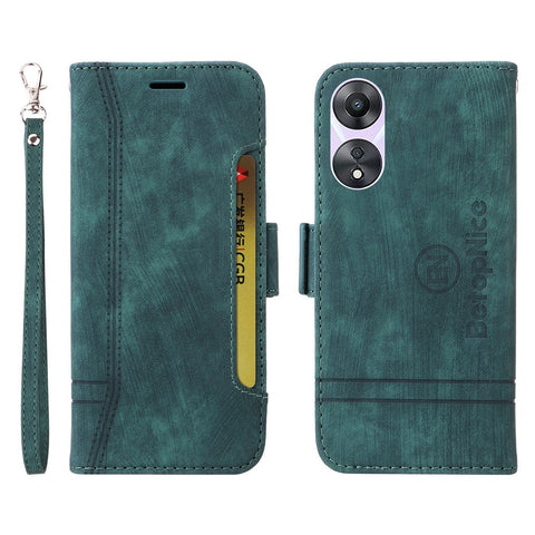 BETOPNICE 001 For Oppo A58 5G / A78 5G PU Leather Flip Cover Stitching Imprinted Wallet Phone Case