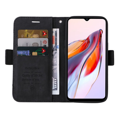 BETOPNICE 001 For Xiaomi Redmi 12C 4G / 11A 4G / Poco C55 4G Wallet Phone Case Shockproof PU Leather Cover