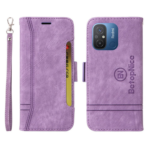BETOPNICE 001 For Xiaomi Redmi 12C 4G / 11A 4G / Poco C55 4G Wallet Phone Case Shockproof PU Leather Cover