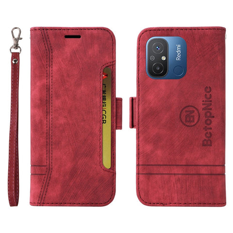 BETOPNICE 001 For Xiaomi Redmi 12C 4G / 11A 4G / Poco C55 4G Wallet Phone Case Shockproof PU Leather Cover