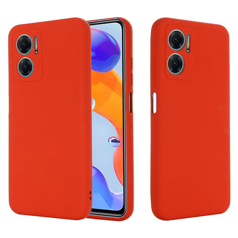 For Xiaomi Redmi 11 Prime 5G Liquid Silicone Soft Lining Phone Case Shockproof Phone Cover with Strap