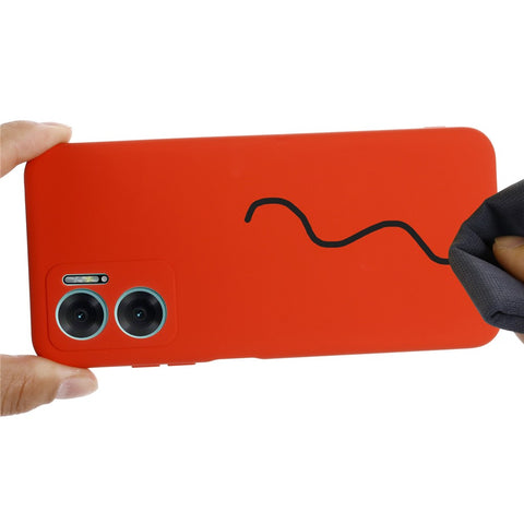 For Xiaomi Redmi 11 Prime 5G Liquid Silicone Soft Lining Phone Case Shockproof Phone Cover with Strap