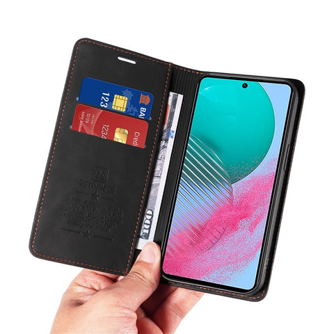BETOPNICE 003 For Samsung Galaxy M54 5G / F54 5G Shockproof PU Leather Cell Phone Case Wallet RFID Blocking Phone Stand Cover