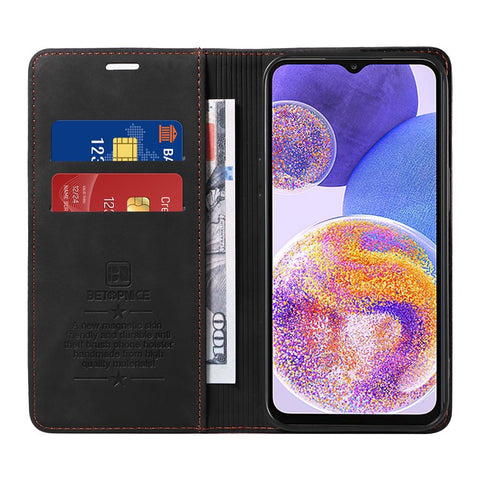 BETOPNICE 003 For Samsung Galaxy A23 4G / A23 5G (Global Version) / F23 5G / M23 5G/M13 4G RFID Blocking Stand PU Leather Cover Magnetic Wallet Case