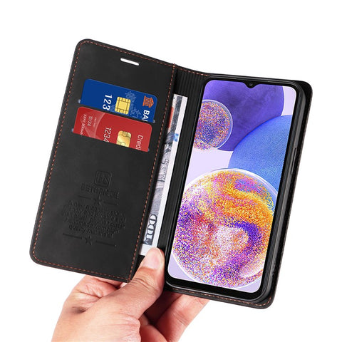 BETOPNICE 003 For Samsung Galaxy A23 4G / A23 5G (Global Version) / F23 5G / M23 5G/M13 4G RFID Blocking Stand PU Leather Cover Magnetic Wallet Case