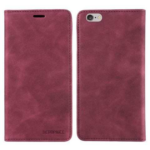 BETOPNICE 003 For iPhone 6 Plus / 7 Plus / 8 Plus / 6s Plus TPU+PU Leather Stand Cover RFID Blocking Wallet Cell Phone Case
