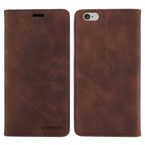 BETOPNICE 003 For iPhone 6 Plus / 7 Plus / 8 Plus / 6s Plus TPU+PU Leather Stand Cover RFID Blocking Wallet Cell Phone Case