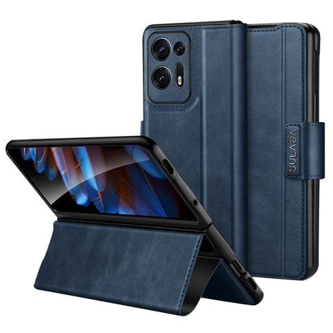 SULADA For Oppo Find N2 5G PU Leather+Hard PC Phone Case Stand Shockproof Cover