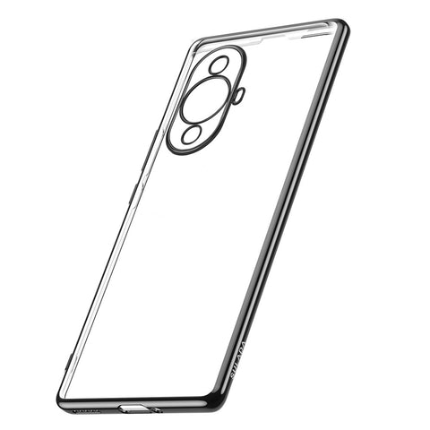 SULADA For Huawei nova 11 Pro / nova 11 Ultra Electroplating Straight Edge Clear Phone Case TPU Anti-scratch Cover