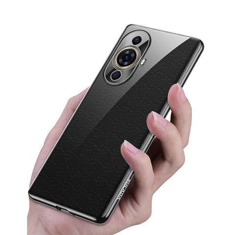 SULADA For Huawei nova 11 Pro / nova 11 Ultra Electroplating Straight Edge Clear Phone Case TPU Anti-scratch Cover