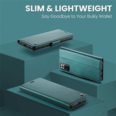 For Xiaomi Redmi Note 10 Pro 4G (India) / (Global) / Note 10 Pro Max 4G Leather Case CASEME 023 RFID Blocking 3 Card Slot Mobile Cover