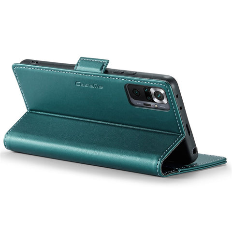 For Xiaomi Redmi Note 10 Pro 4G (India) / (Global) / Note 10 Pro Max 4G Leather Case CASEME 023 RFID Blocking 3 Card Slot Mobile Cover