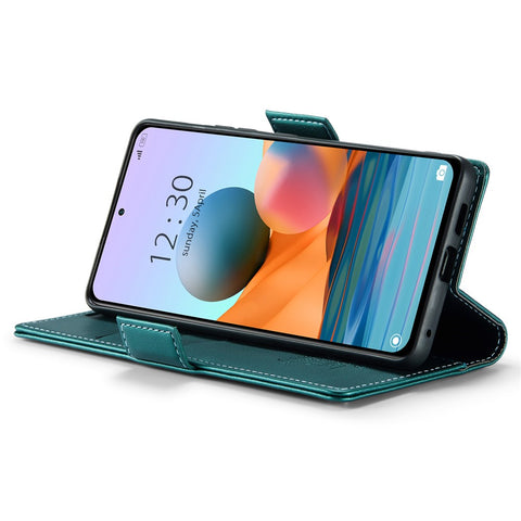 For Xiaomi Redmi Note 10 Pro 4G (India) / (Global) / Note 10 Pro Max 4G Leather Case CASEME 023 RFID Blocking 3 Card Slot Mobile Cover