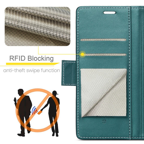 For Xiaomi Redmi Note 10 Pro 4G (India) / (Global) / Note 10 Pro Max 4G Leather Case CASEME 023 RFID Blocking 3 Card Slot Mobile Cover